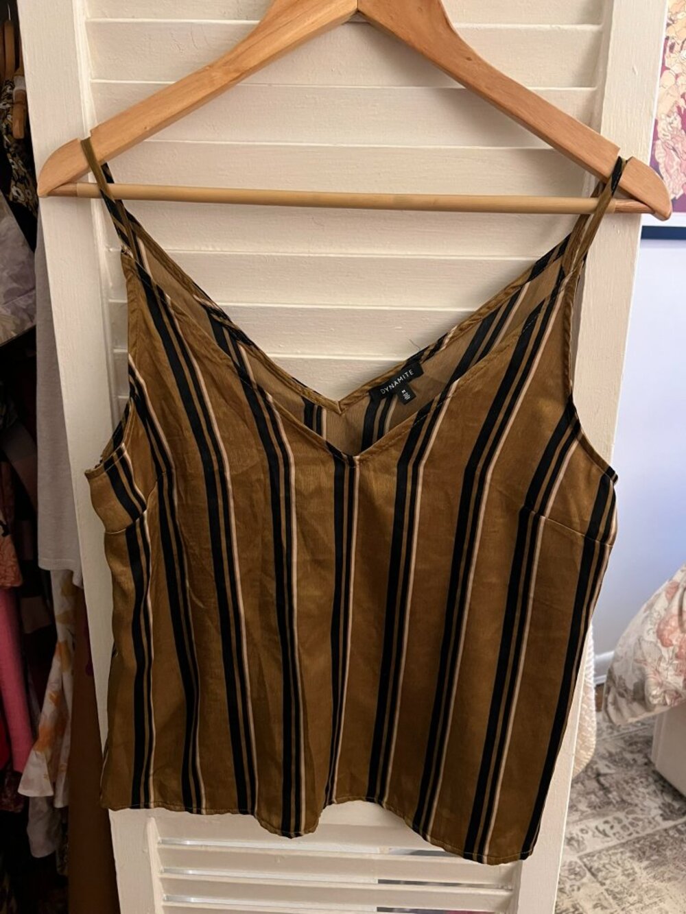 Bronze Striped Silky Tank